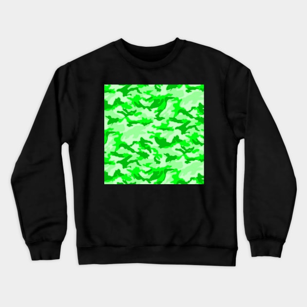 Mint Green Camouflage Crewneck Sweatshirt by Student-Made